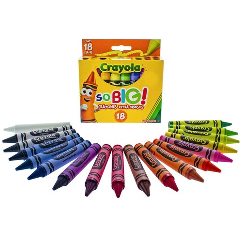 18 Crayones Extra Jumbo So Big  Crayola