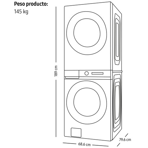 Paquete Laundry Hub Aspiradora Samsung Negro Wh22Gvdvr05R 22K