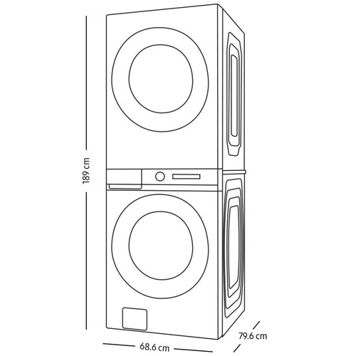 Laundry Hub Bespoke Samsung Wh22Dbh570Gwax 22 Kg/24 Kg Blanca