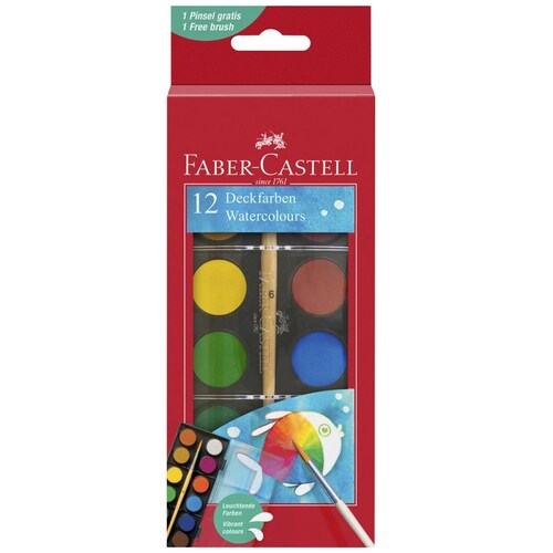 Acuarelas  con 12 Colores Faber-Castell