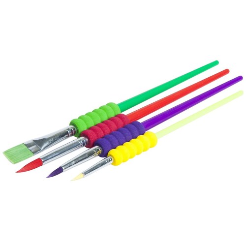 4 Pinceles Eva Grip Pincel Blister Faber-Castell