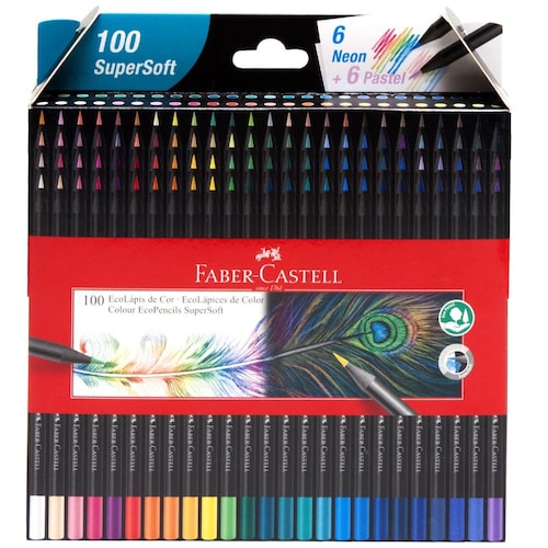 Caja con 100 Ecolapices Super Soft Faber-Castell