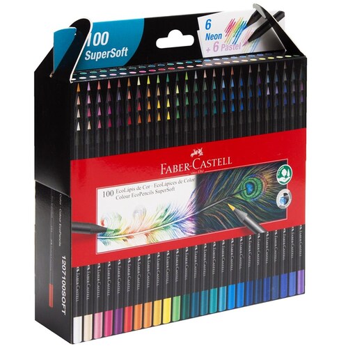 Caja con 100 Ecolapices Super Soft Faber-Castell