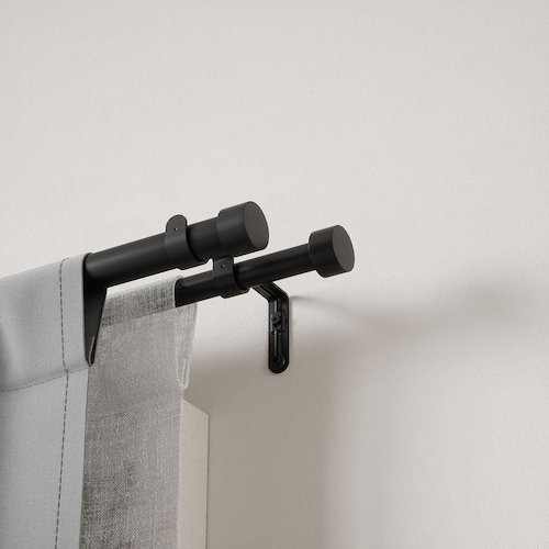 Cortinero Negro Doble Cappa 160-300 Cm Umbra