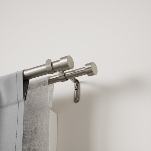 Cortinero Plateado Doble Cappa 160-300 Cm Umbra