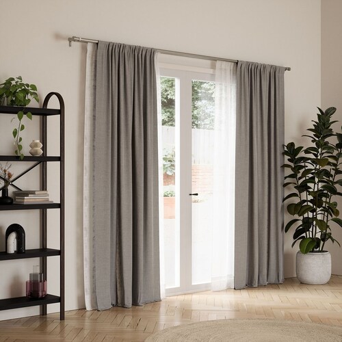 Cortinero Plateado Doble Cappa 160-300 Cm Umbra