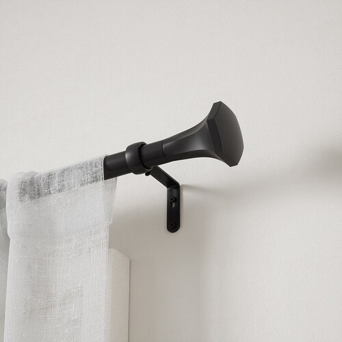 Cortinero Negro Sita 1"   90-180 Cm Mat Umbra
