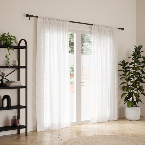 Cortinero Negro Sita 1"   90-180 Cm Mat Umbra