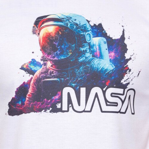 Playera Manga Corta Estampada para Hombre Nasa