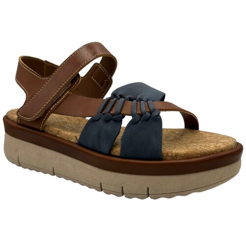 Sandalia de Plataforma con Velcro Marino Lifestyler