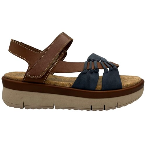Sandalia de Plataforma con Velcro Marino Lifestyler