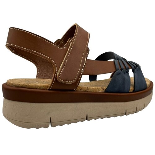 Sandalia de Plataforma con Velcro Marino Lifestyler