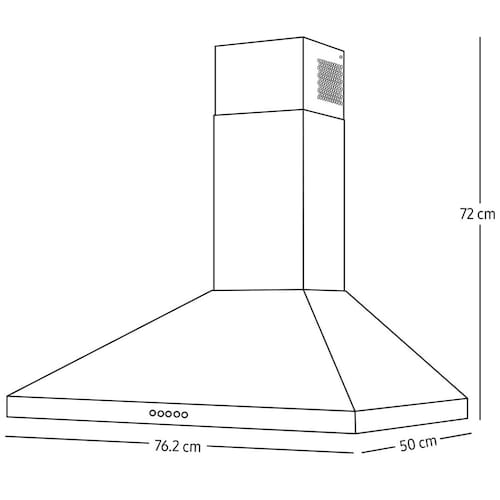 Campana de Pared Samsung 76 Cm Acero Inoxidable 3 Velocidades con Luz Led Nk30R5000Ws/ax