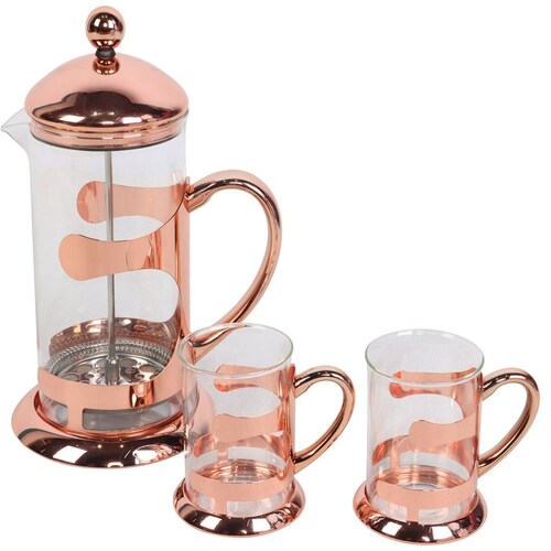 Prensa Francesa de Vidrio 1L y 2 Tazas Home & Details