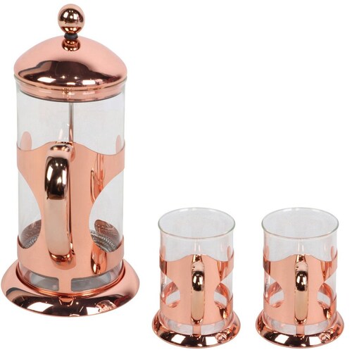 Prensa Francesa de Vidrio 1L y 2 Tazas Home & Details