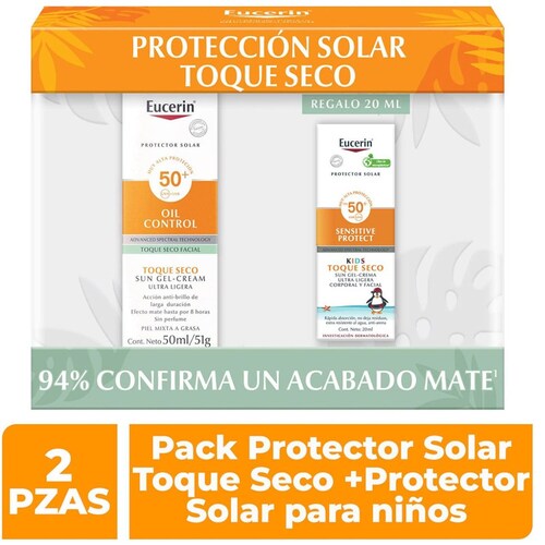 Pack Sun Face Oil Control 50 Ml + Regalo  Sun Kids Oil Control 20Ml