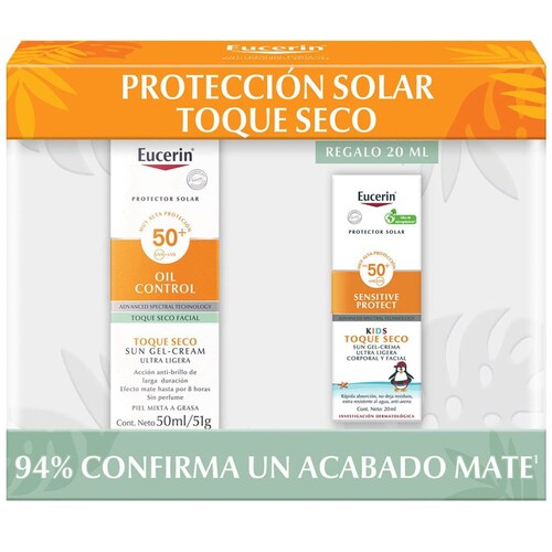 Pack Sun Face Oil Control 50 Ml + Regalo  Sun Kids Oil Control 20Ml