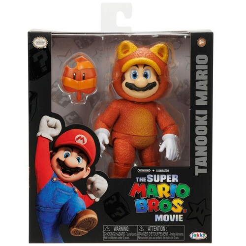 Figura Mario Tanooki 5" Super Mario Bros Movie Jakks Pacific