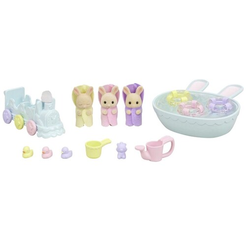La Hora Del Baño de los Trillizos Sylvanian Families