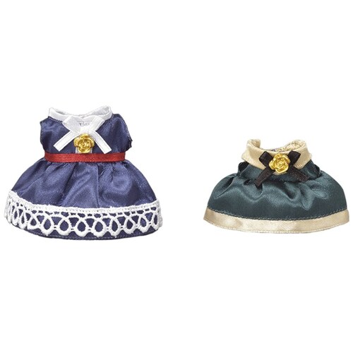 Set Vestidos Azul y Verde Sylvanian Families