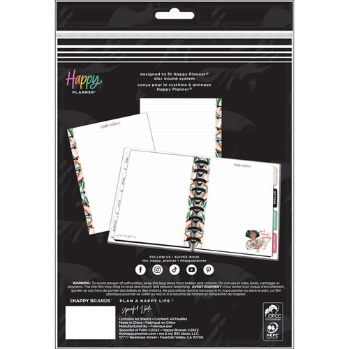 Papel Relleno Thp Beautiful & Brave Classic Fill Paper Afcfp40-103 Happy Planner Happy Planner