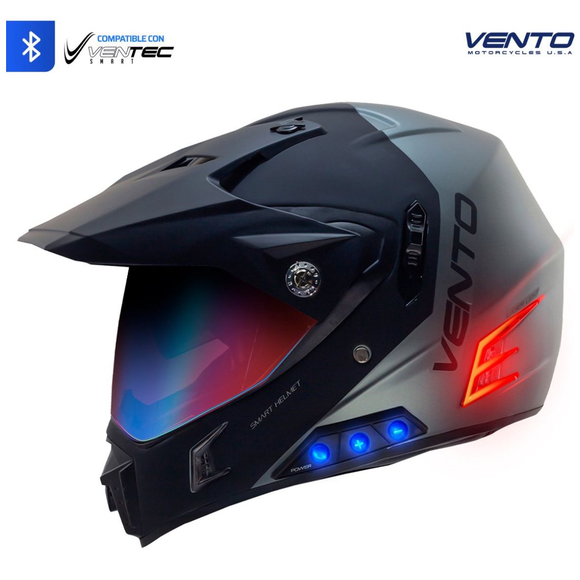 Casco Inteligente Casco Vento Vintage Casco Bluetooth De Botones