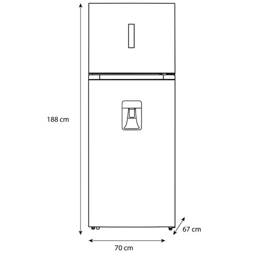 Refrigerador Top Mount Midea 17 Ft Inoxidable Mdrt480Wendxw