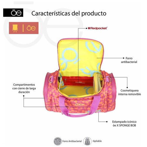 Duffle Proyecto Bob Esponja I Magenta Cloe