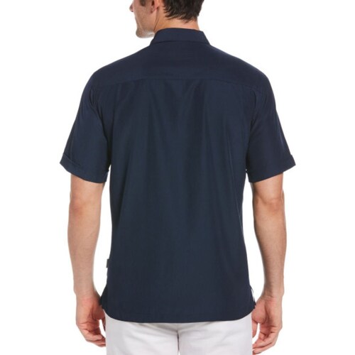 Camisa Manga Corta con Panel de Punto Pick Cubavera para Hombre