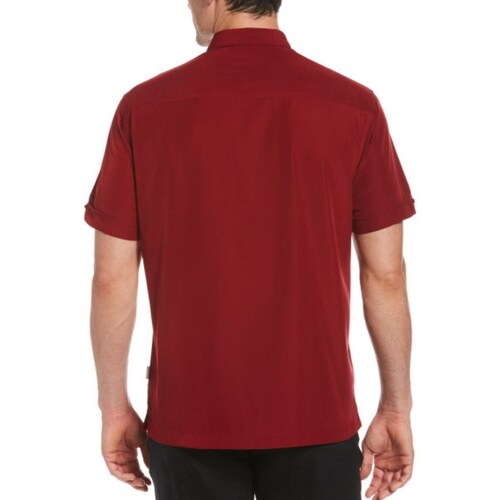 Camisa Manga Corta con Panel de Punto Pick Cubavera para Hombre