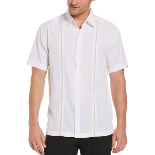 Camisa Manga Corta con Panel de Punto Pick Cubavera para Hombre