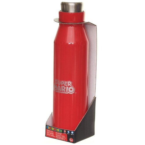 Botella Térmica Acero Inoxidable Rojo Super Mario