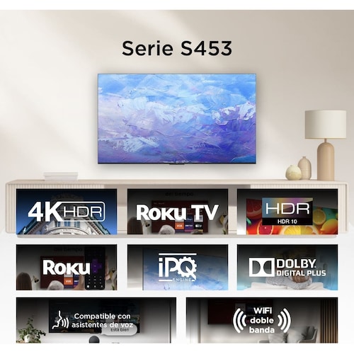 Pantalla Tcl 50" 4K Roku Tv 50S453