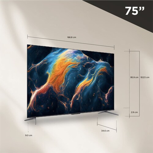 Pantalla Tcl 75" Qled 4K Google Tv 75Q650G