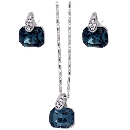 Juego Aretes+Dije+Cadena Piedra Montana Camilla