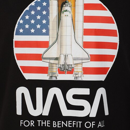 Playera Bandera Nasa para Hombre Plus