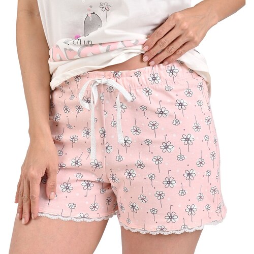 Pijama Sin Mangas Y Short de Oso Sho Shi