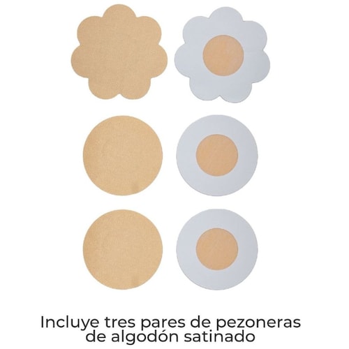 Pezoneras de Algodón Satinado 12 Pzas Fem Tape para Mujer