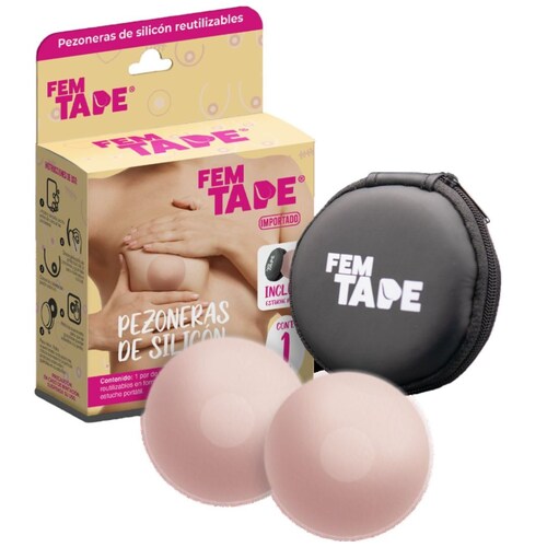 Pezoneras Silicon Reutilizable 1 Par Fem Tape para Mujer