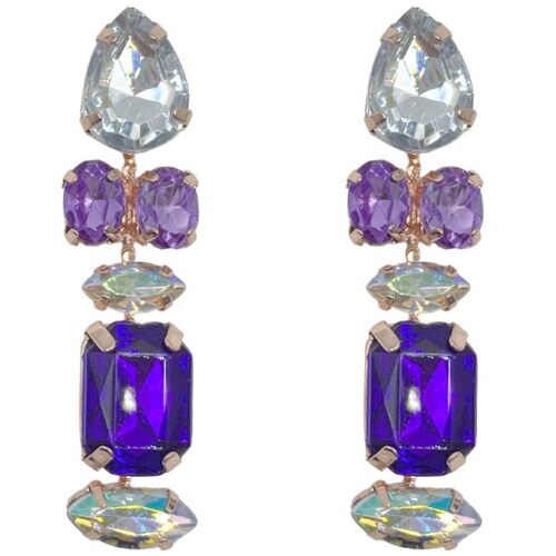 Aretes Largos Morados Aktuales