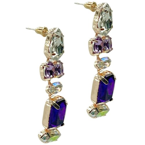 Aretes Largos Morados Aktuales