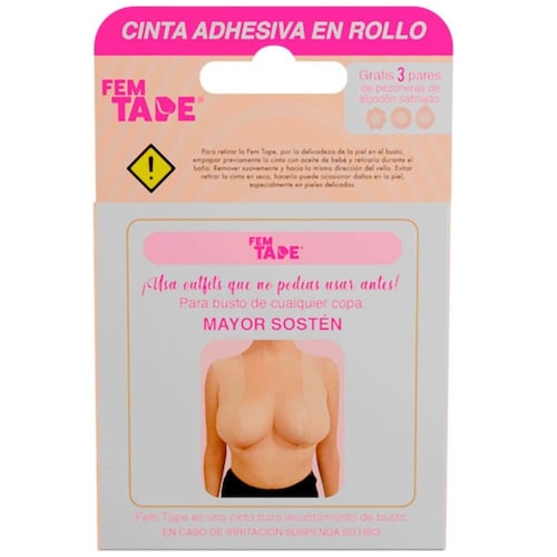 Cinta adhesiva levanta busto boob tape, para mujer color piel venda  adherible de algodón para levantamiento