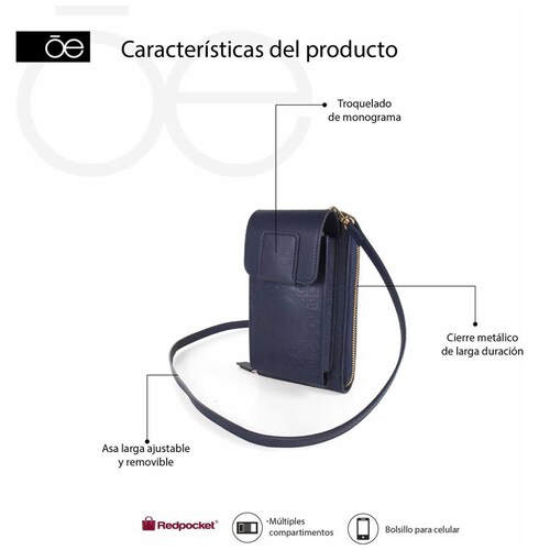 Billetera Porta Celular Cloe para Mujer