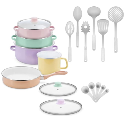 Batería de Cocina Sofía Colors 20Pzs