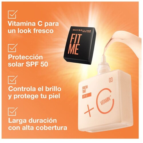 Tinta de Maquillaje Fit Me Fresh Tint Spf50 5.6 As X