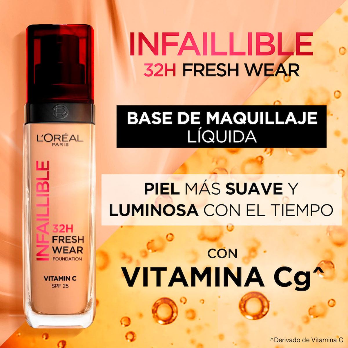 Base De Maquillaje Infallible 32H Freshwear 100 Lin Linen image number 2