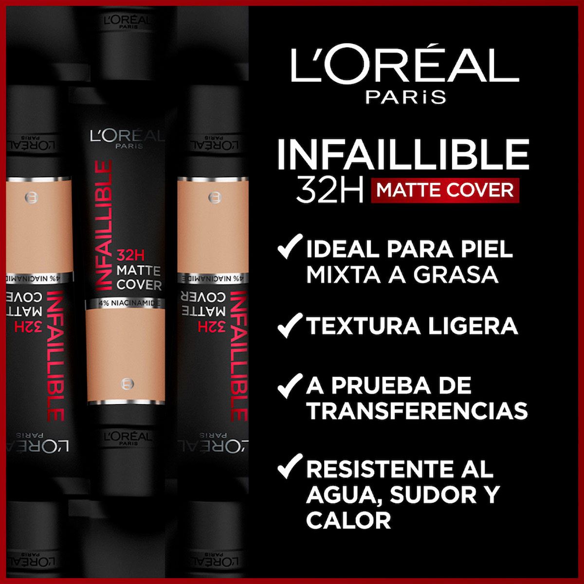 L'Oréal Paris Base de Maquillaje Infallible 32H Matte Cover 25 Ivoir image number 4