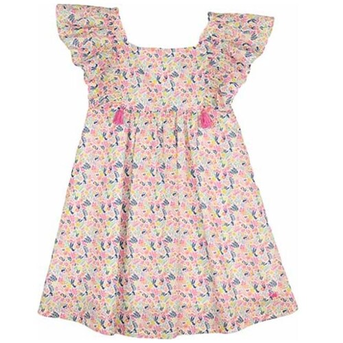 Vestido Manga Corta Pradera Estampado de Flora para Niña Ferrioni