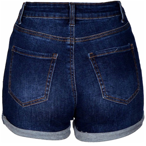 Short de Mezclilla, Desgarrado, con Bolsillos para Mujer Philosophy