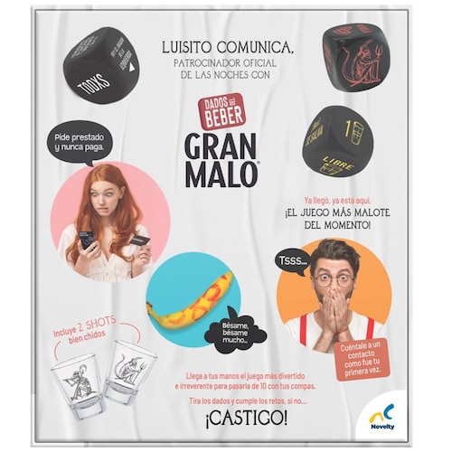 Juego de Mesa Dados Del Beber Gran Malo Novelty